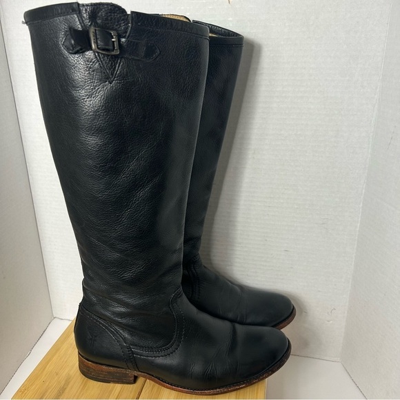 Frye Black riding Boots women’s size 7 - Picture 3 of 13